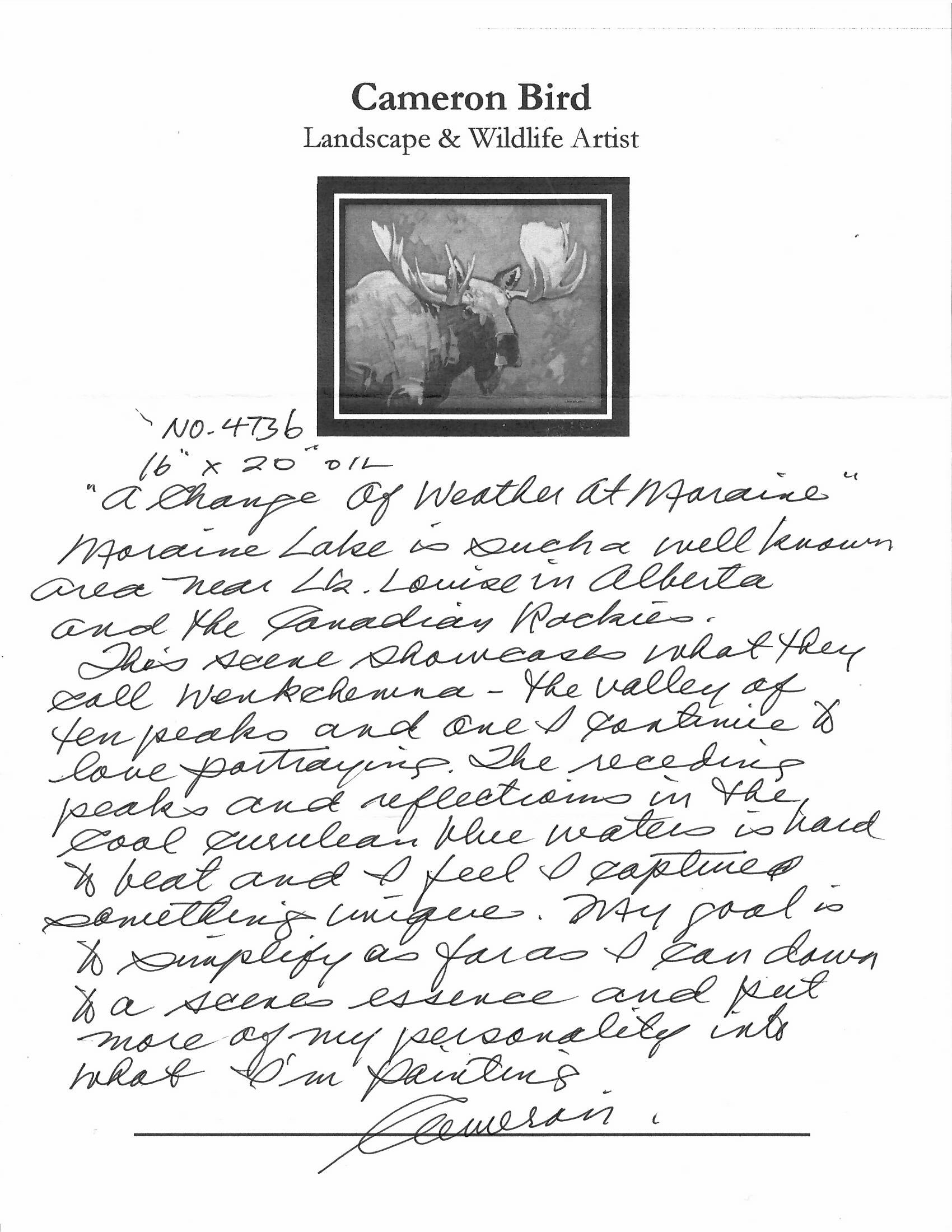 Cameron Bird | A Change Of Weather At Moraine