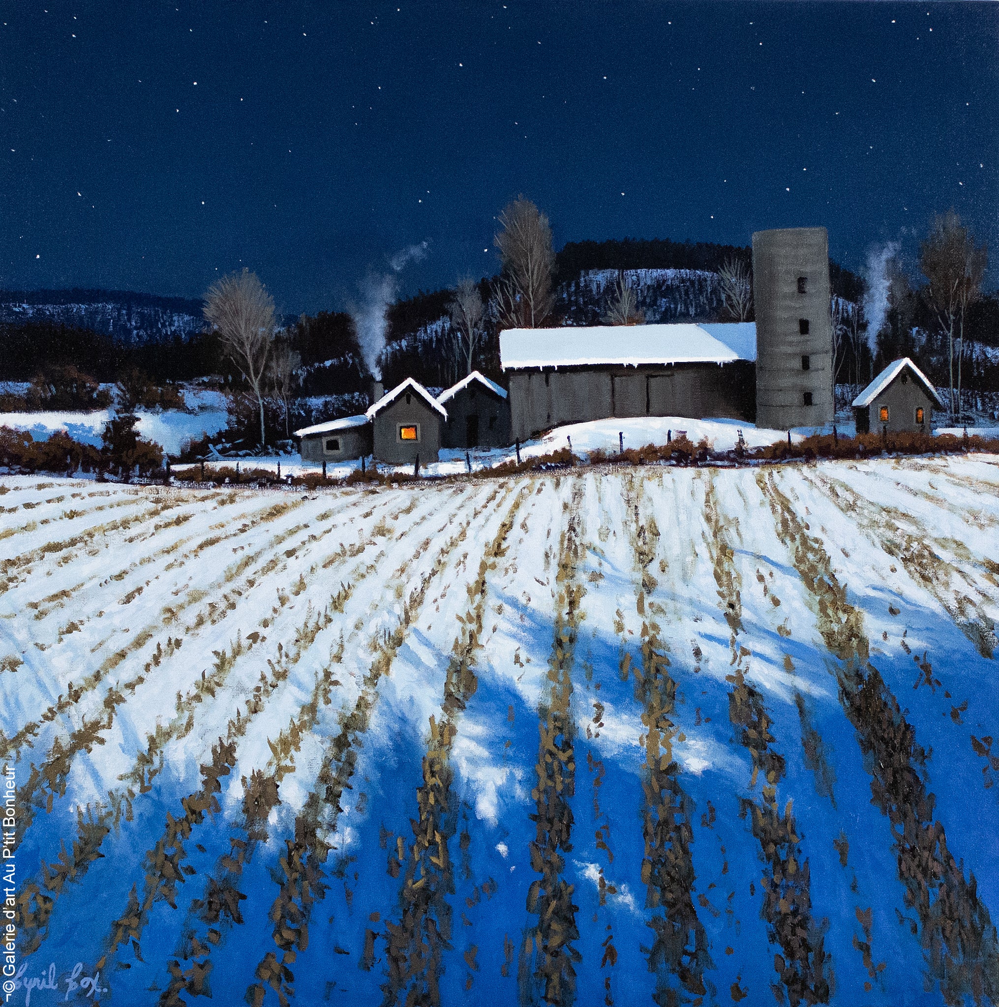 Cyril Cox | Full Moon Winter Farm