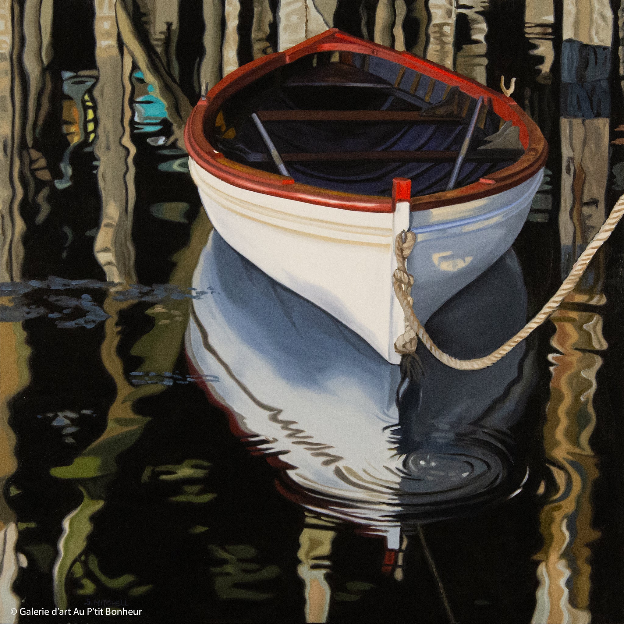 Shelley Mitchell | White Boat at Evening