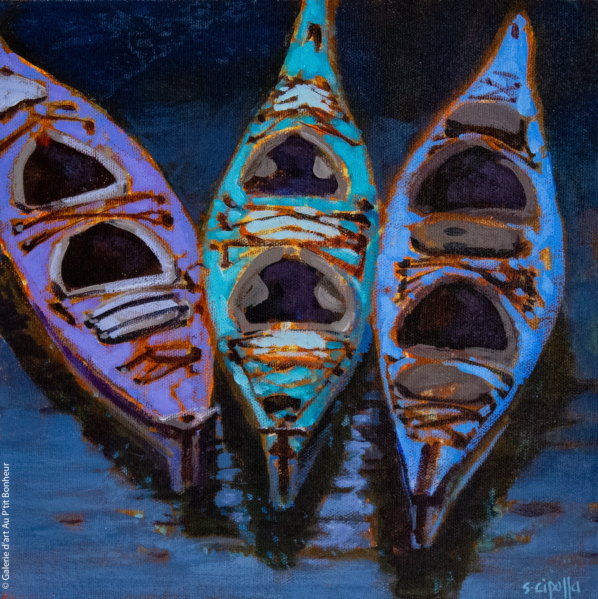 Susie Cipolla | Kayak Under A Full Moon